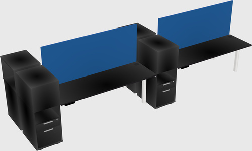 Shared electric desk + cabinet