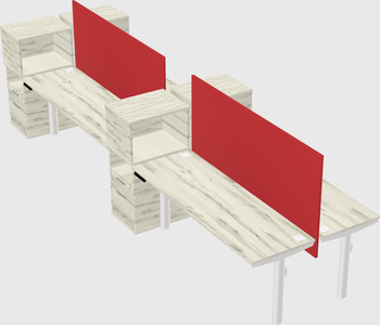 Shared electric desk + cabinet
