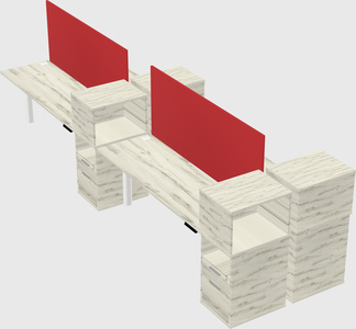 Shared electric desk + cabinet