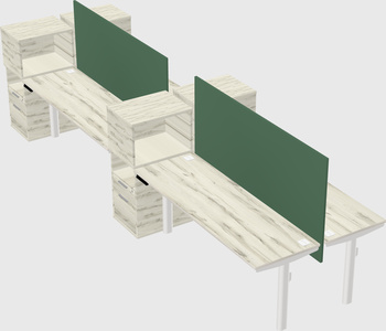 Shared electric desk + cabinet