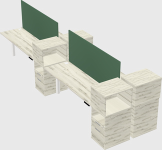 Shared electric desk + cabinet