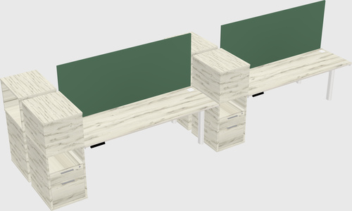 Shared electric desk + cabinet