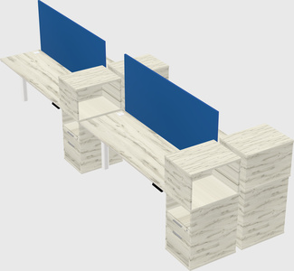 Shared electric desk + cabinet