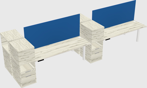 Shared electric desk + cabinet