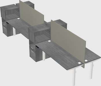 Shared electric desk + cabinet