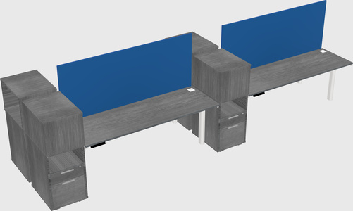 Shared electric desk + cabinet