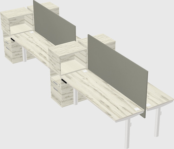 Shared electric desk + cabinet