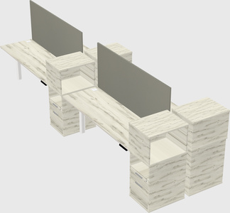 Shared electric desk + cabinet