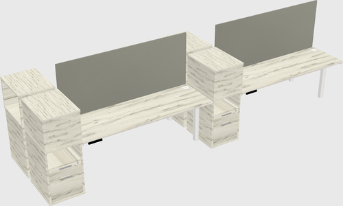 Shared electric desk + cabinet