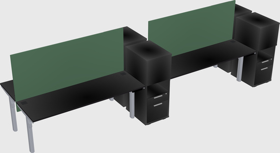 Shared electric desk + cabinet