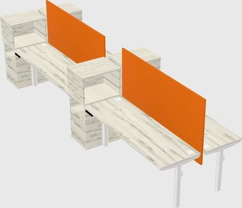 Shared electric desk + cabinet
