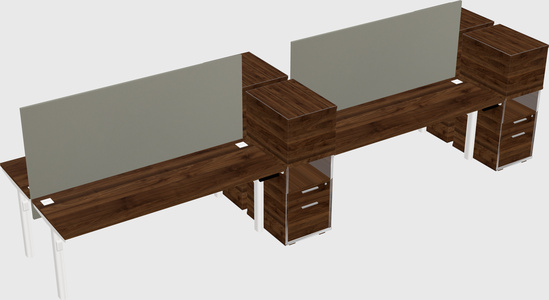 Shared electric desk + cabinet