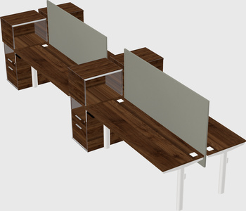 Shared electric desk + cabinet