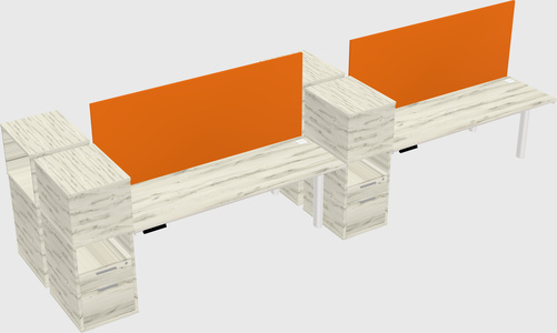 Shared electric desk + cabinet