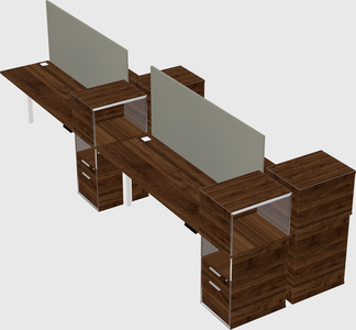 Shared electric desk + cabinet