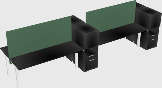 Shared electric desk + cabinet