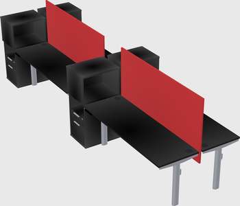 Shared electric desk + cabinet