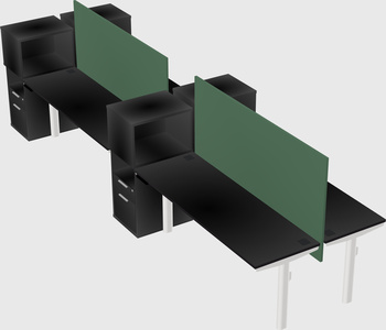 Shared electric desk + cabinet