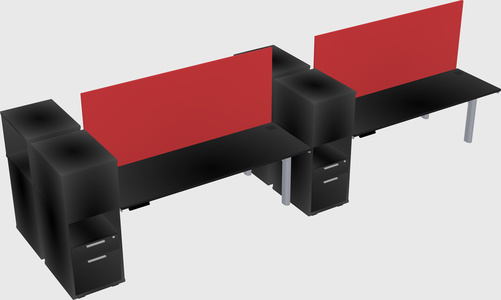 Shared electric desk + cabinet