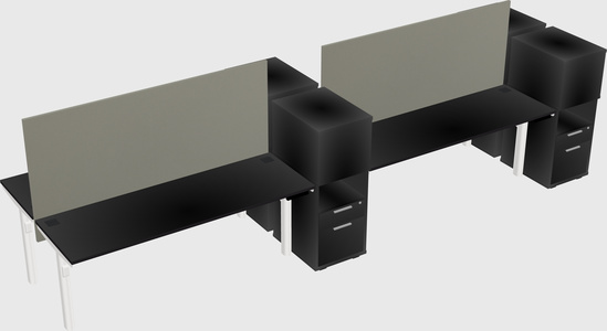 Shared electric desk + cabinet