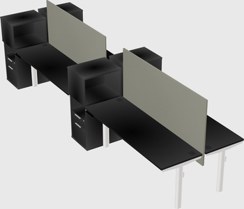 Shared electric desk + cabinet