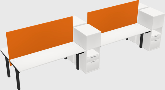 Shared electric desk + cabinet