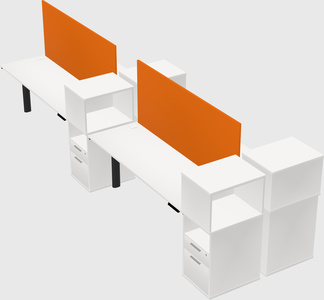 Shared electric desk + cabinet
