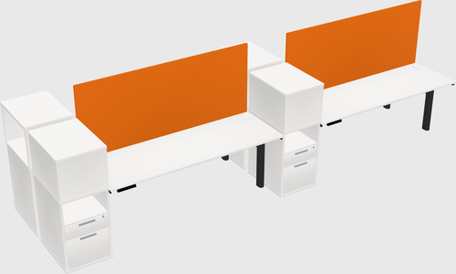Shared electric desk + cabinet