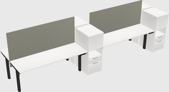 Shared electric desk + cabinet