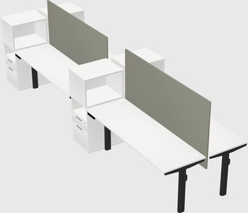 Shared electric desk + cabinet