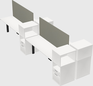 Shared electric desk + cabinet