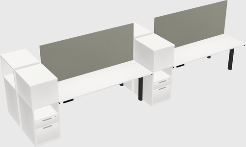 Shared electric desk + cabinet