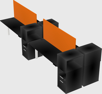 Shared electric desk + cabinet