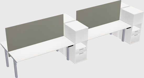 Shared electric desk + cabinet