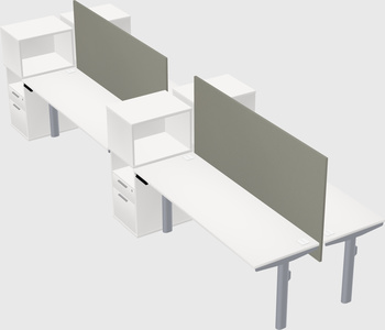 Shared electric desk + cabinet