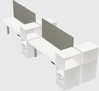 Shared electric desk + cabinet