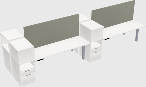 Shared electric desk + cabinet