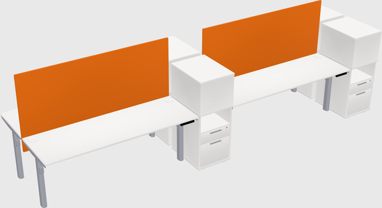 Shared electric desk + cabinet