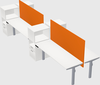 Shared electric desk + cabinet
