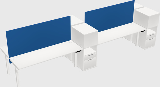 Shared electric desk + cabinet