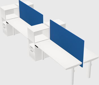 Shared electric desk + cabinet