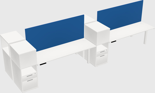 Shared electric desk + cabinet