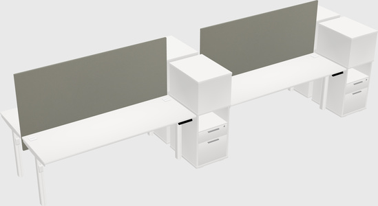 Shared electric desk + cabinet