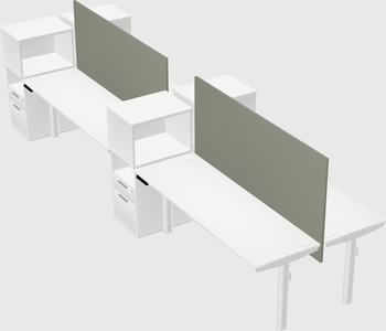 Shared electric desk + cabinet
