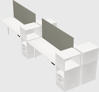 Shared electric desk + cabinet