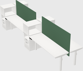 Shared electric desk + cabinet