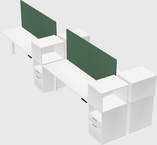 Shared electric desk + cabinet