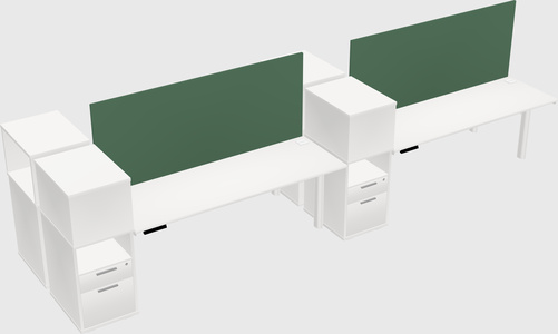 Shared electric desk + cabinet