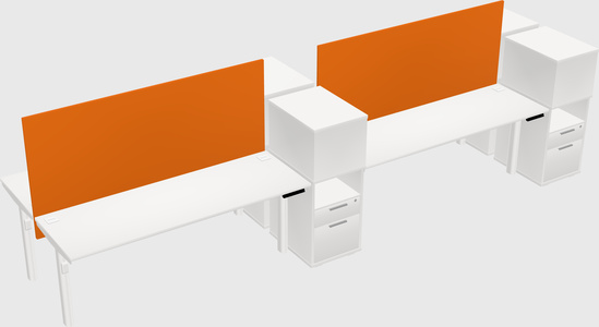 Shared electric desk + cabinet