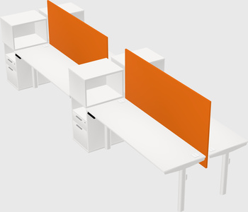 Shared electric desk + cabinet